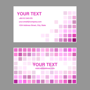 a template of a business card